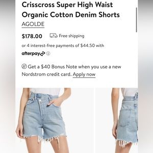 Agolde Cross Over Shorts